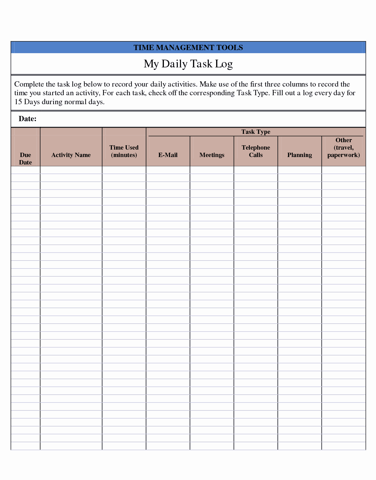 Word Spreadsheet For Daily Weekly Project Task List Template With Daily Task List Template Word