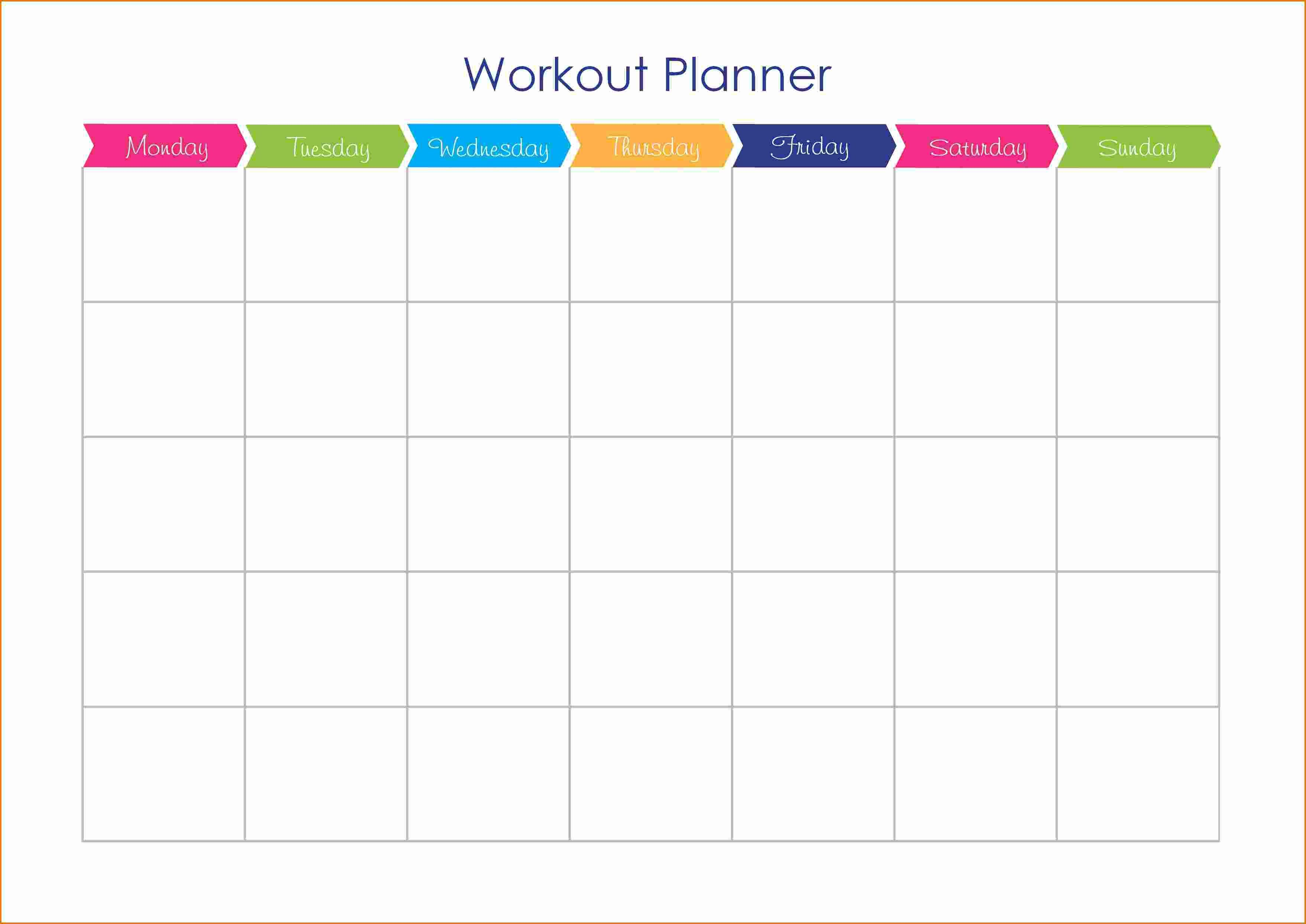 Workout Plan Calendar Template Workout And Yoga Pics Intended For Blank Workout Schedule Template