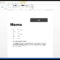 Write A Memo Using Word's Template For Memo Template Word 2013