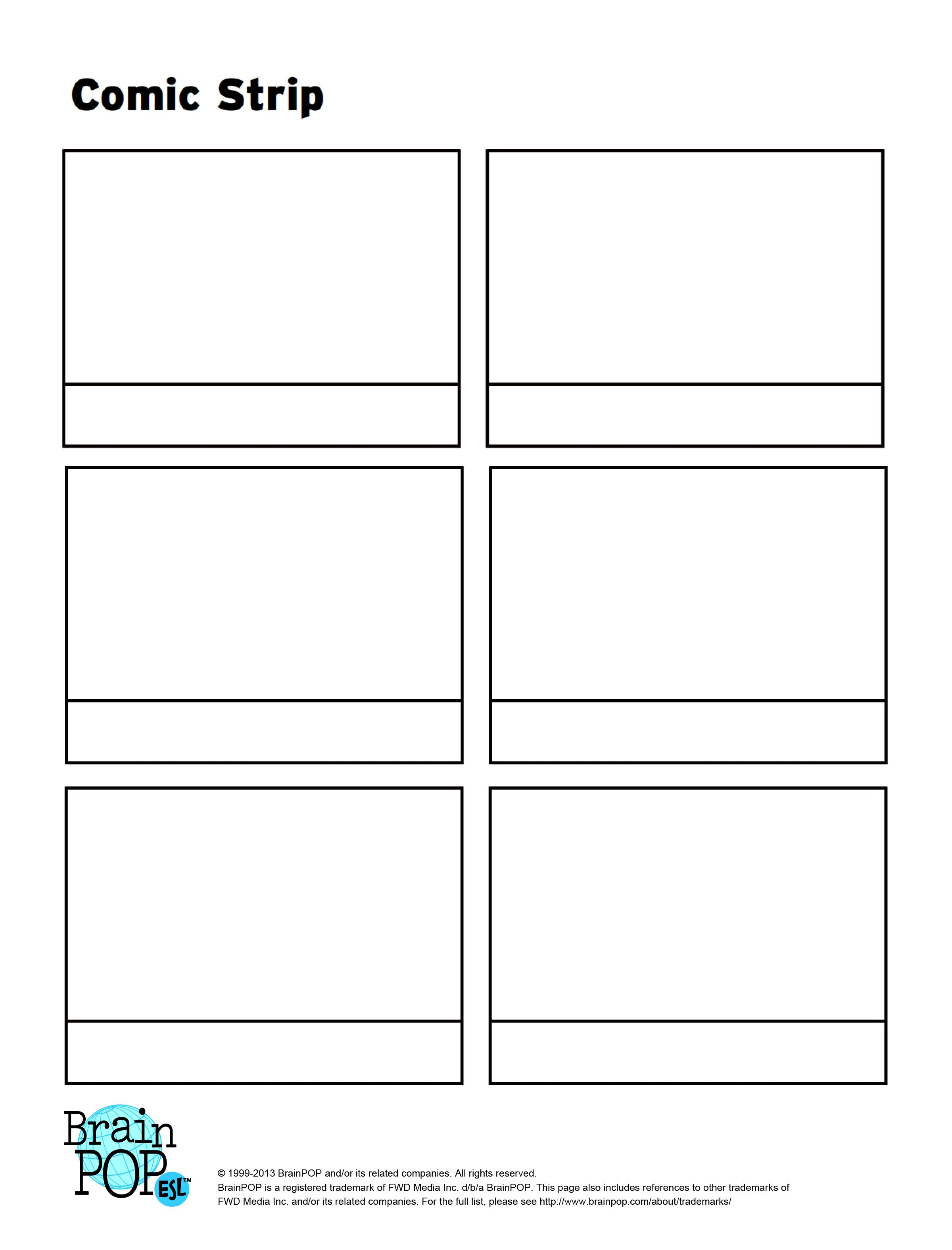 Write, Sequence And Illustrate A Story Using This Blank In Printable Blank Comic Strip Template For Kids