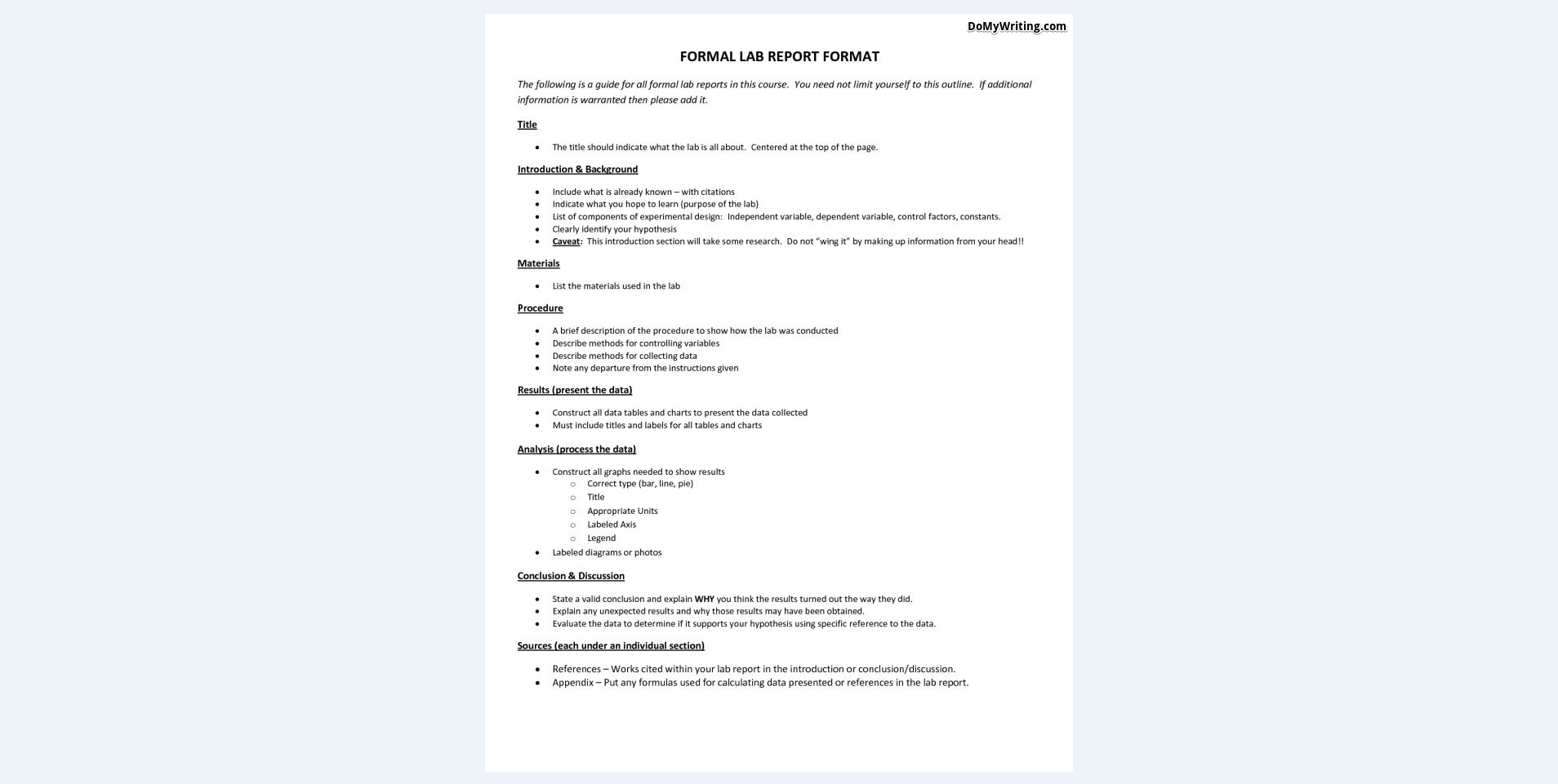 Writing A Lab Report: Everything A Student Should Know To Inside Formal Lab Report Template