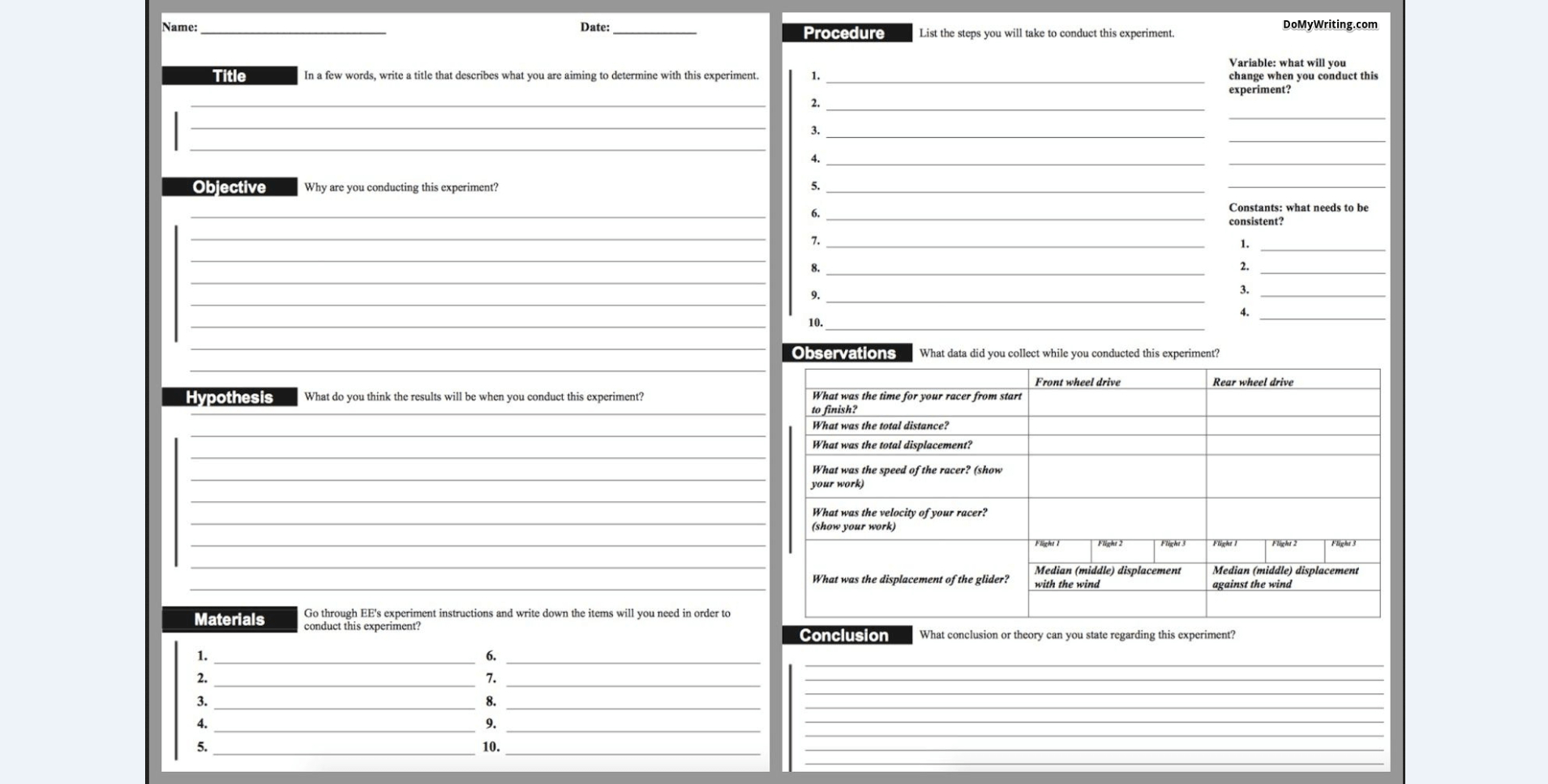 Writing A Lab Report: Everything A Student Should Know To With Regard To Lab Report Template Middle School