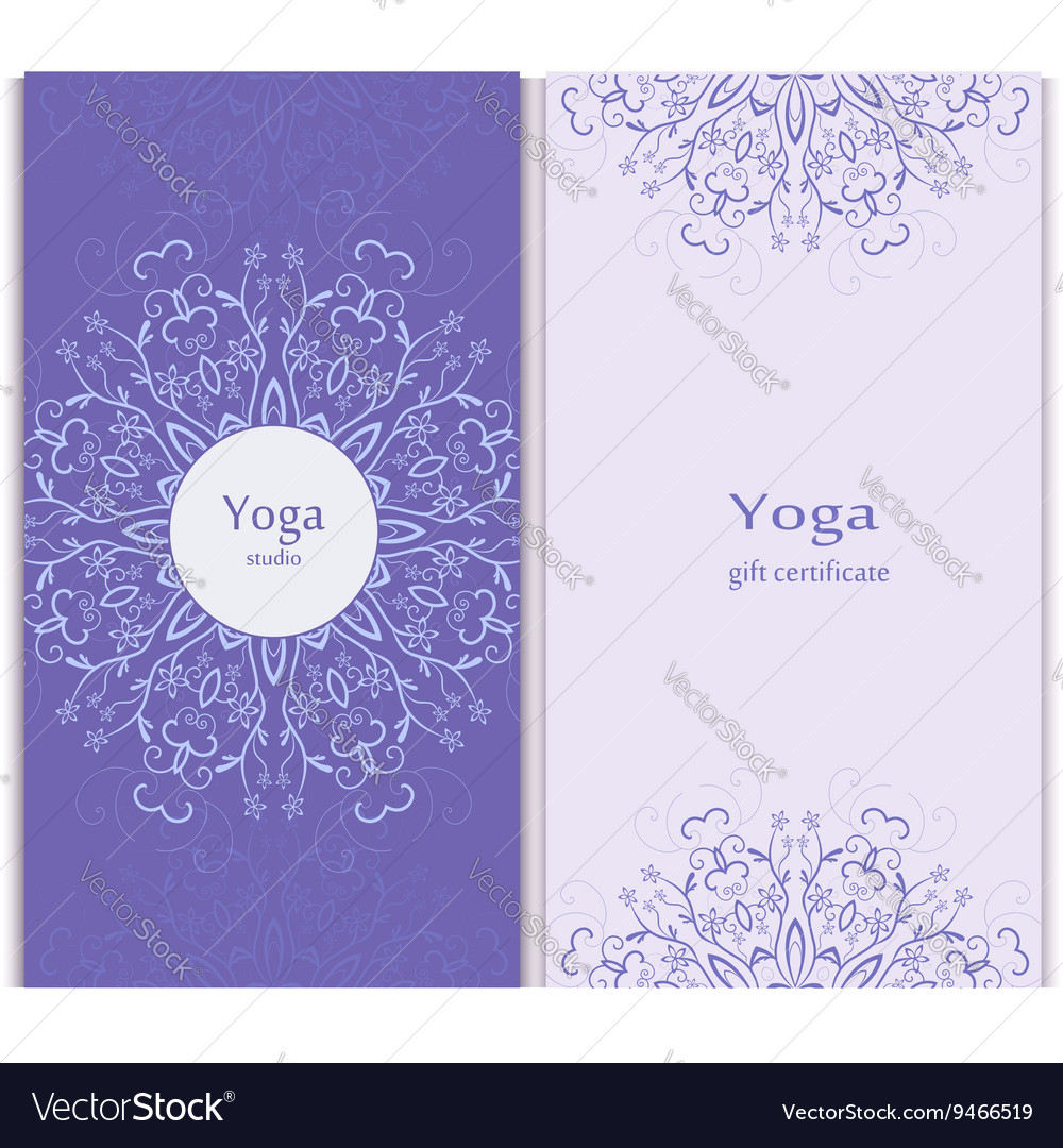 Yoga Gift Certificate Template Vector Image With Regard To Yoga Gift Certificate Template Free