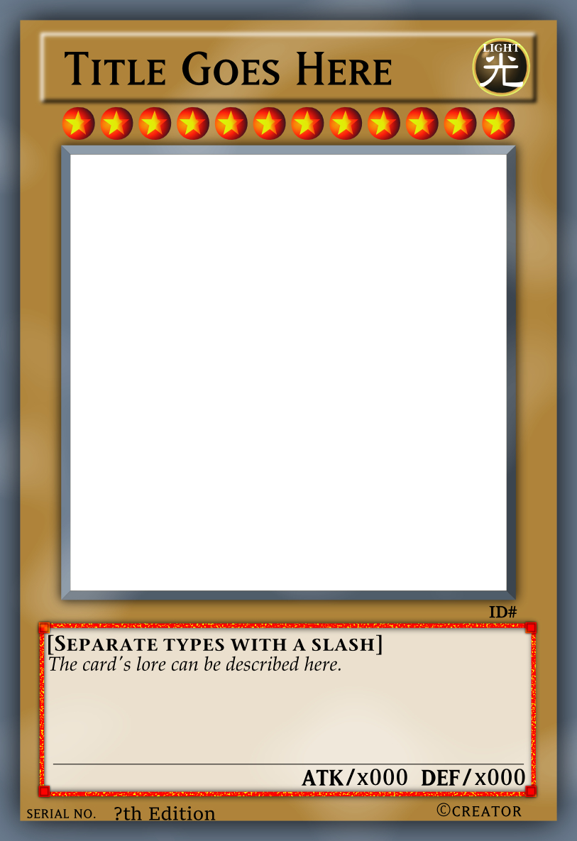 Yugioh Card Png, Png Collections At Sccpre.cat With Yugioh Card Template