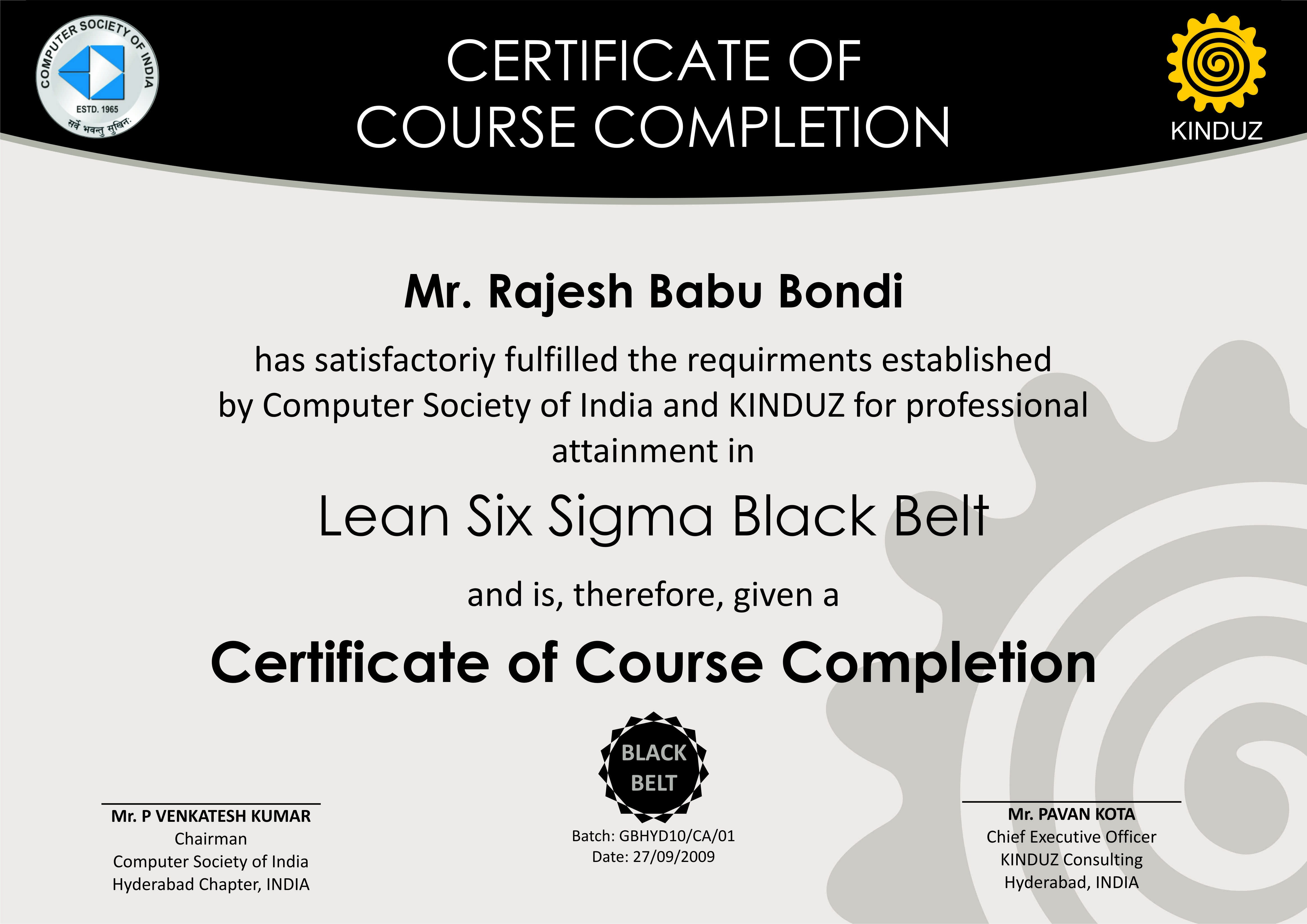 Zenith Lean Training Six Sigma Courses Green Belt Black With Green Belt Certificate Template