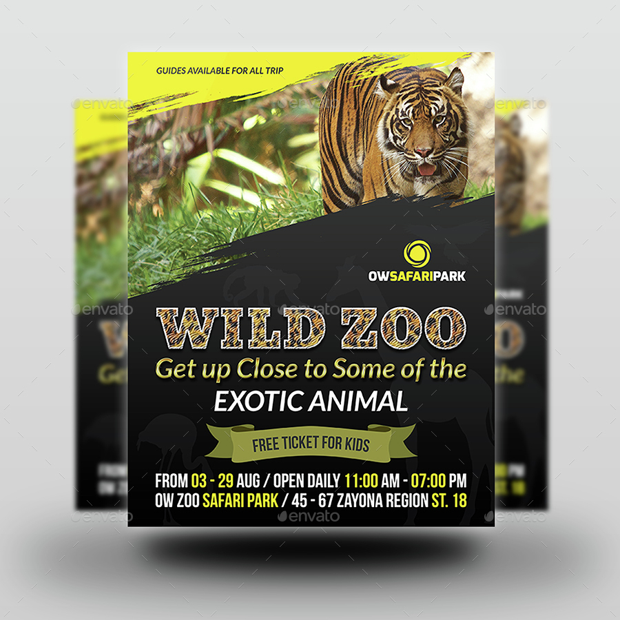 Zoo Flyer Template Intended For Zoo Brochure Template Throughout Zoo Brochure Template